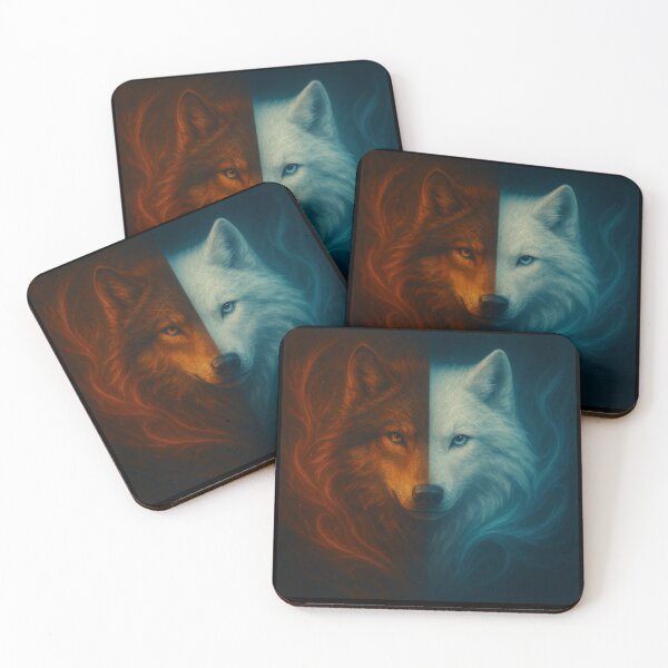 Item preview, Ember and Ice: The Twin Wolves designed and sold by GeoWild Designs.