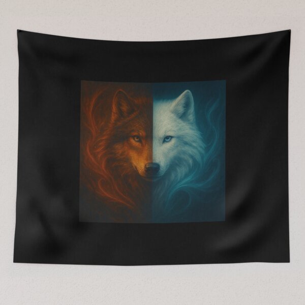 Item preview, Ember and Ice: The Twin Wolves designed and sold by GeoWild Designs.