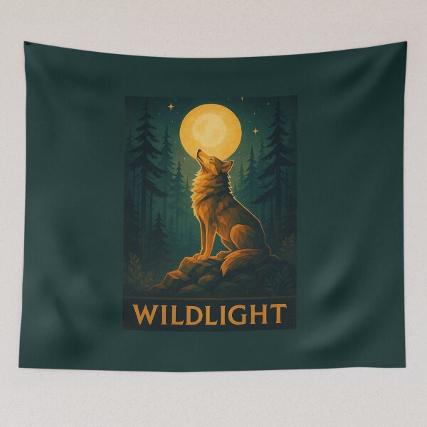 Item preview, Wildlight – Wolf Under the Moon designed and sold by GeoWild Designs.
