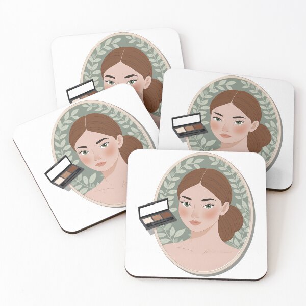 Item preview, Woman with natural makeup look and eyeshadow palette designed and sold by Creative88Art.