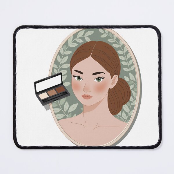 Item preview, Woman with natural makeup look and eyeshadow palette designed and sold by Creative88Art.