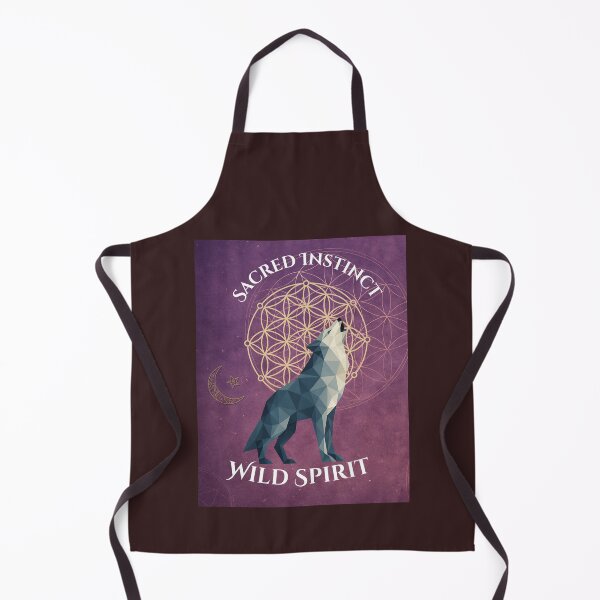 Item preview, Sacred Instinct – Geometric Wolf with Flower of Life & Crescent Moon designed and sold by GeoWild Designs.