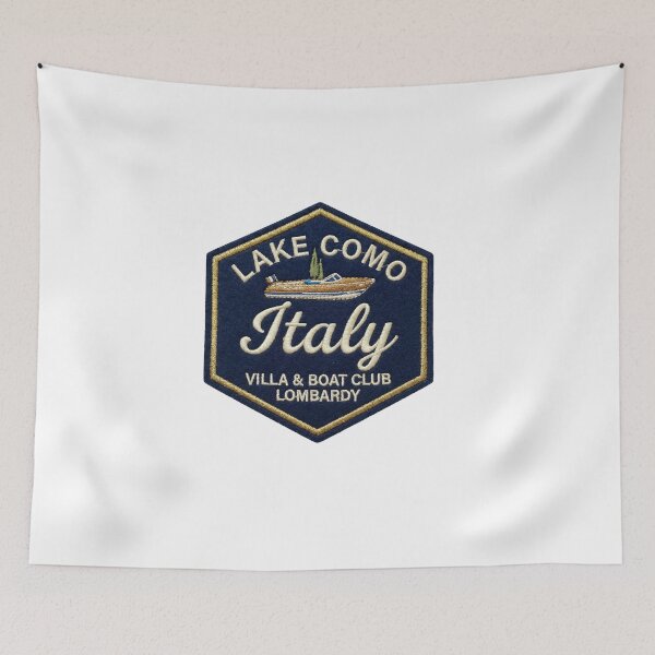 Item preview, Lake Como Italy – Villa & Boat Club Vintage Crest designed and sold by Maisonsucces.