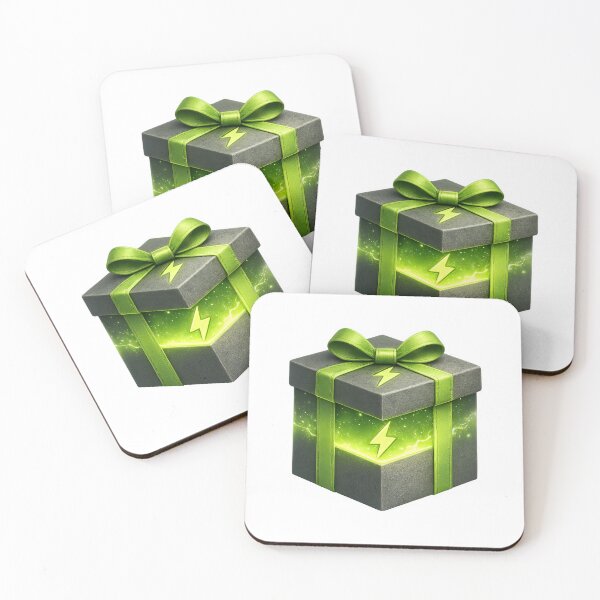 Item preview, Mystery gift box with glowing green lightning bolt inside designed and sold by Creative88Art.