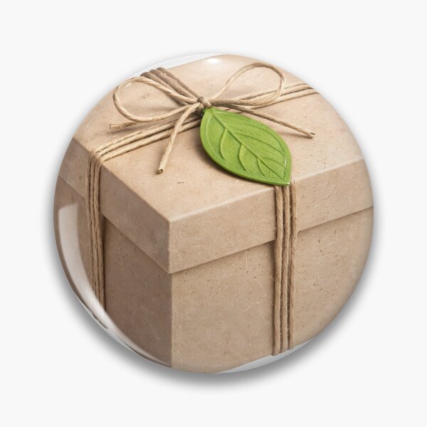 Item preview, Eco-friendly gift box with green leaf and twine bow designed and sold by Creative88Art.
