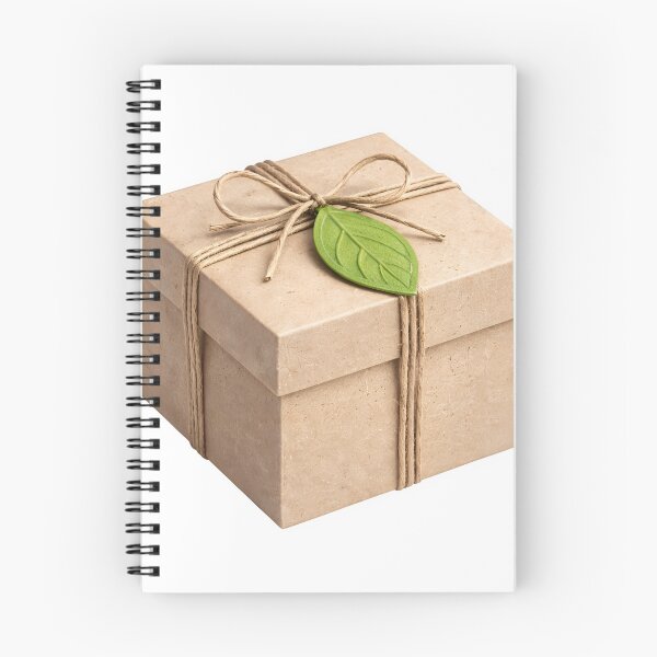 Item preview, Eco-friendly gift box with green leaf and twine bow designed and sold by Creative88Art.