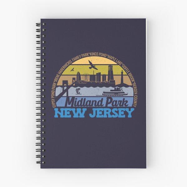 Item preview, Midland Park New Jersey Sunset Retro Vintage Local Pride Logo designed and sold by CRHPOD20.