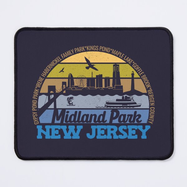 Item preview, Midland Park New Jersey Sunset Retro Vintage Local Pride Logo designed and sold by CRHPOD20.