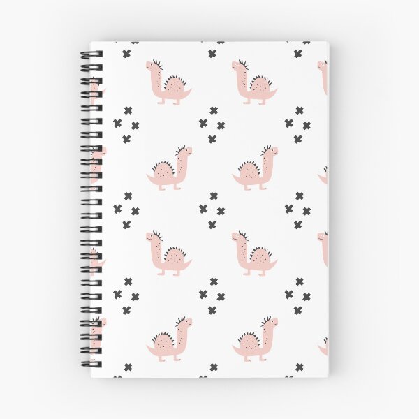 Item preview, Cute Pink Dinosaur and Crosses Minimalist Nursery Pattern designed and sold by SolutionsArt.
