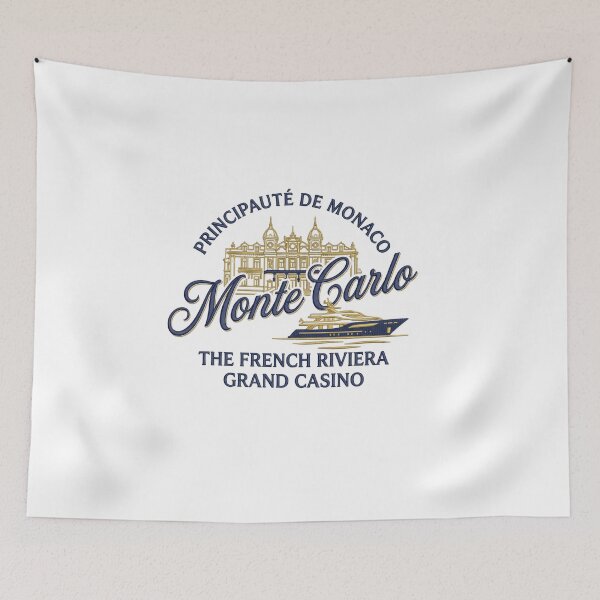 Item preview, Monte Carlo Monaco – French Riviera Vintage Travel Emblem designed and sold by Maisonsucces.