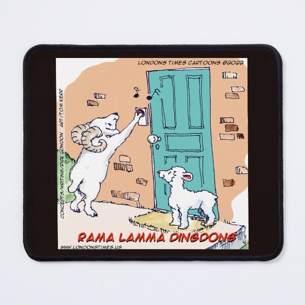Item preview, Rama Lamma Dingdong – Ram & Lamb Doorbell Cartoon designed and sold by Rick London Gifts.