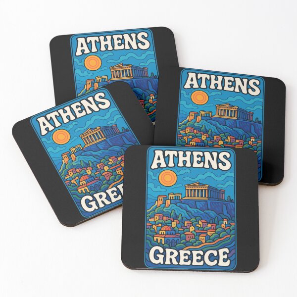 Item preview, Athens Greece Trippy Art Travel designed and sold by TomFrontierArt.