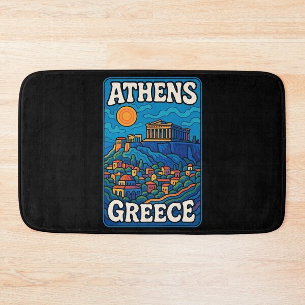 Item preview, Athens Greece Trippy Art Travel designed and sold by TomFrontierArt.