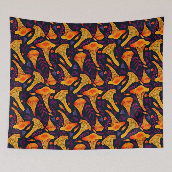 Item preview, Chanterelles with dark background designed and sold by ChloeHaumea.
