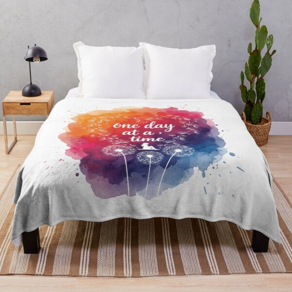 Item preview, One Day At A Time Watercolor Dandelion Shirt – Inspirational Mental Health Tee designed and sold by YK SHOP.