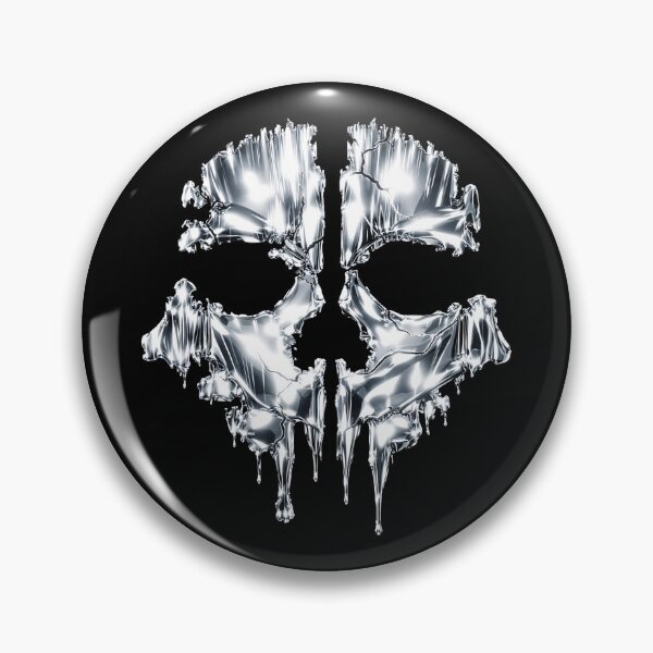 Item preview, Liquid Chrome Ghost Skull – Tactical Gaming Aesthetic designed and sold by CHROMA NOIR.