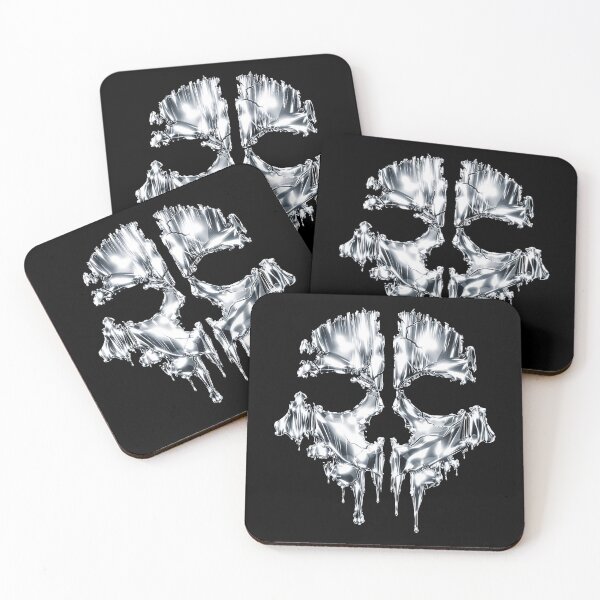 Item preview, Liquid Chrome Ghost Skull – Tactical Gaming Aesthetic designed and sold by CHROMA NOIR.