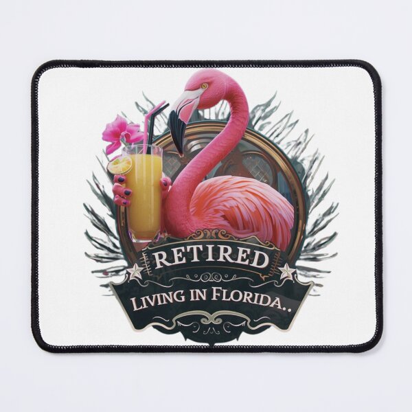 Item preview, Flamingo with Cocktail – Only in Florida Tropical Vibes designed and sold by UrbanPunch.
