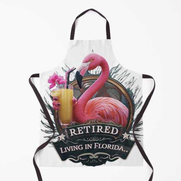 Item preview, Flamingo with Cocktail – Only in Florida Tropical Vibes designed and sold by UrbanPunch.