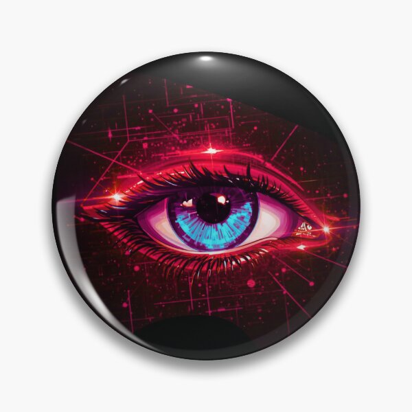 Item preview, Cyber Glitch Glam Eye – Y2K Neon Aesthetic Art designed and sold by updo1.