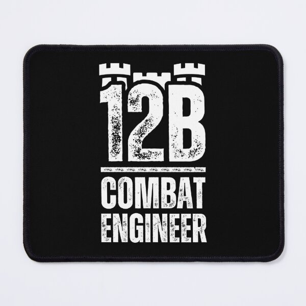 Item preview, 12B Combat Engineer Castle Top – Bold Army MOS Design for Soldiers, Veterans & Military Supporters White Distressed Font designed and sold by GFamilyC.