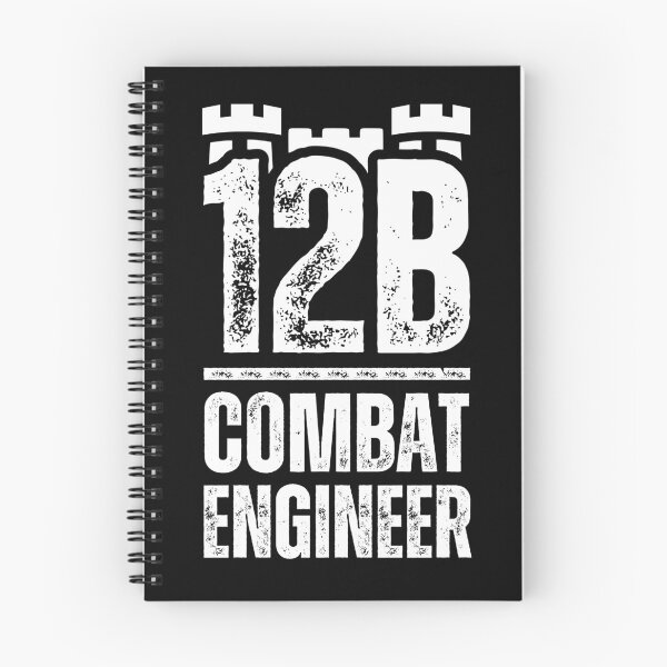 Item preview, 12B Combat Engineer Castle Top – Bold Army MOS Design for Soldiers, Veterans & Military Supporters White Distressed Font designed and sold by GFamilyC.