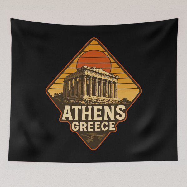 Item preview, Athens Greece Retro Vintage Travel designed and sold by TomFrontierArt.