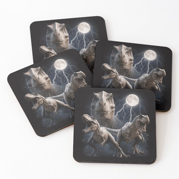 Item preview, Epic T-Rex Under Moon Lightning Dinosaur designed and sold by NovaNookStudio.