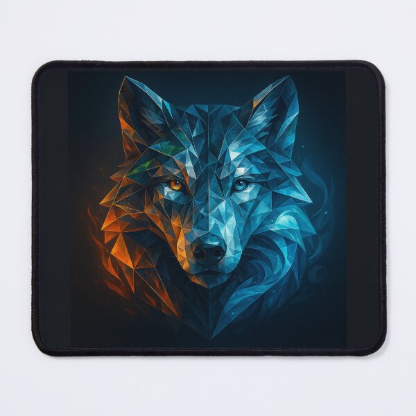 Item preview,  Wolf Wall Art — Fire & Frost Reflections designed and sold by GeoWild Designs.