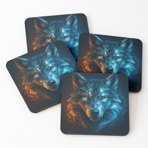 Item preview,  Wolf Wall Art — Fire & Frost Reflections designed and sold by GeoWild Designs.