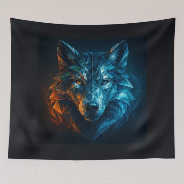 Item preview,  Wolf Wall Art — Fire & Frost Reflections designed and sold by GeoWild Designs.