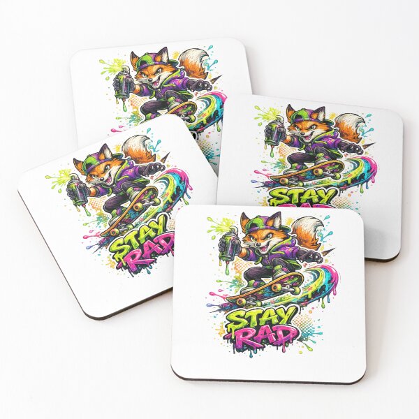 Item preview, Stay Rad Fox Skate Graffiti designed and sold by CRich808Designs.