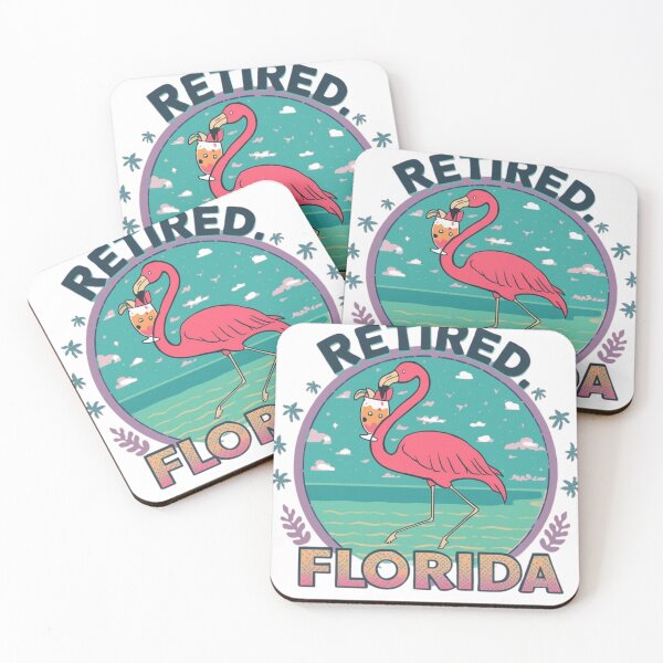 Item preview, Flamingo with Cocktail – Only in Florida Tropical Vibes designed and sold by UrbanPunch.