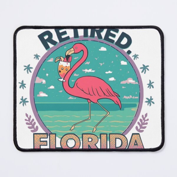 Item preview, Flamingo with Cocktail – Only in Florida Tropical Vibes designed and sold by UrbanPunch.