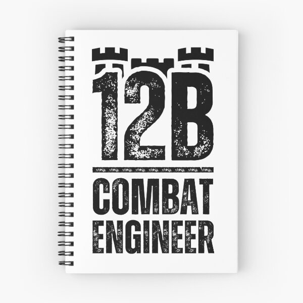 Item preview, 12B Combat Engineer Castle Top – Bold Army MOS Design for Soldiers, Veterans & Military Supporters Black Distressed Font designed and sold by GFamilyC.