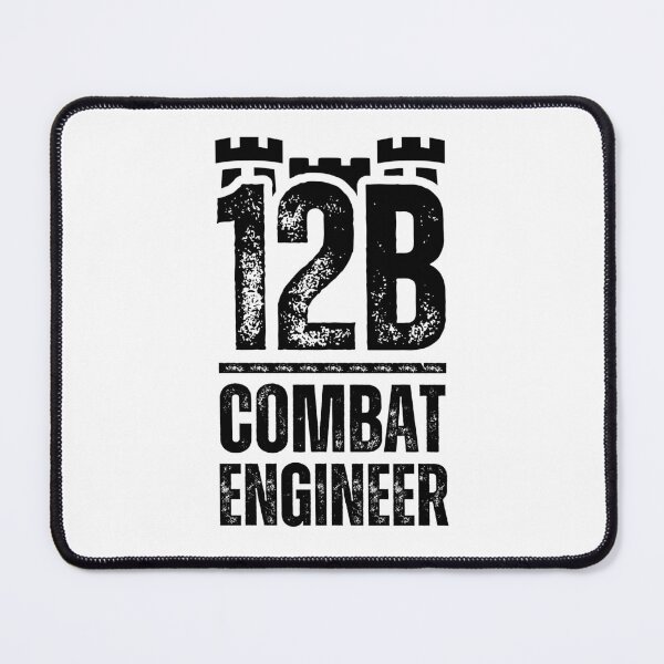 Item preview, 12B Combat Engineer Castle Top – Bold Army MOS Design for Soldiers, Veterans & Military Supporters Black Distressed Font designed and sold by GFamilyC.