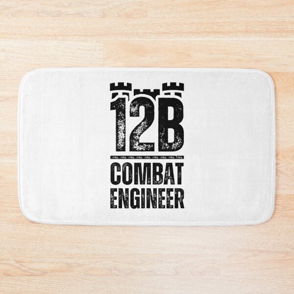 Item preview, 12B Combat Engineer Castle Top – Bold Army MOS Design for Soldiers, Veterans & Military Supporters Black Distressed Font designed and sold by GFamilyC.