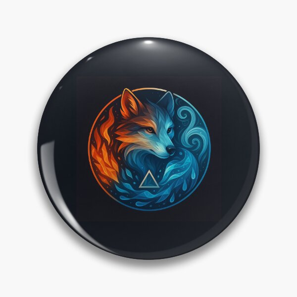 Item preview, Wolf Wall Art – ElementaLoom Fire Water and Air Spirit Wildlife Print designed and sold by GeoWild Designs.