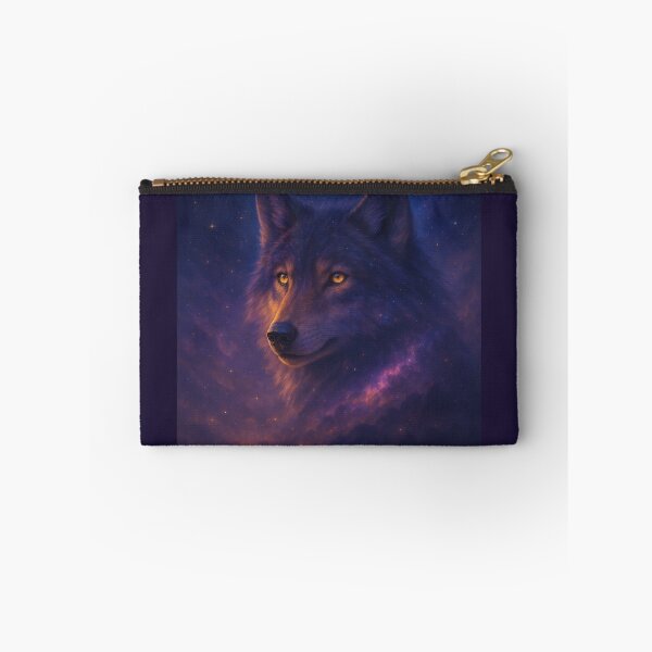 Item preview, Wolf Spirit Wall Art – Cosmic Nightfall Glow | GeoWild Designs designed and sold by GeoWild Designs.
