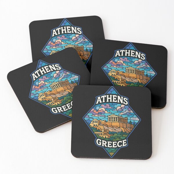 Item preview, Athens Greece Stained Glass Art designed and sold by TomFrontierArt.