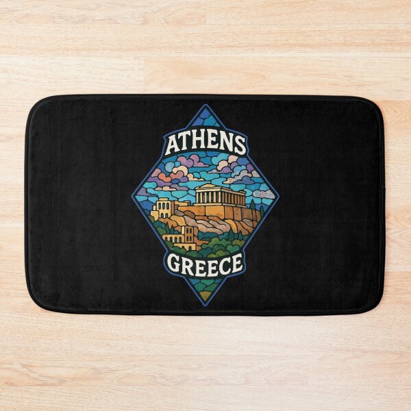 Item preview, Athens Greece Stained Glass Art designed and sold by TomFrontierArt.