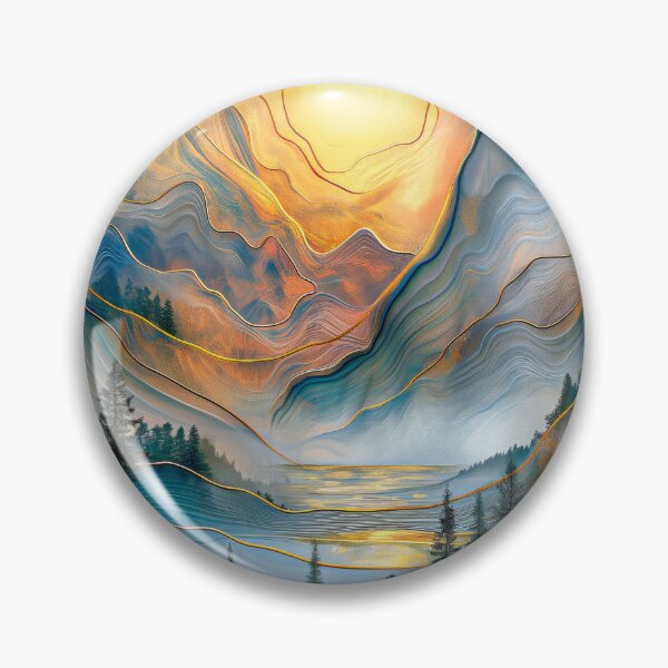 Item preview,  Sunrise Over Abstract Mountains  designed and sold by MargaretWiktor.