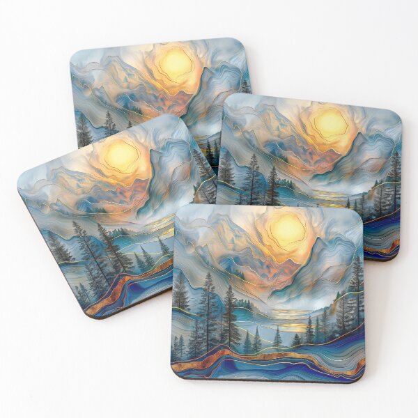 Item preview,  Sunrise Over Abstract Mountains  designed and sold by MargaretWiktor.