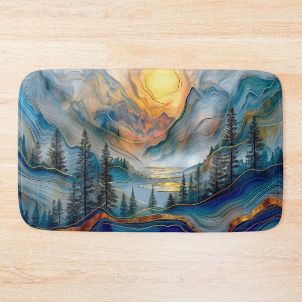 Item preview,  Sunrise Over Abstract Mountains  designed and sold by MargaretWiktor.
