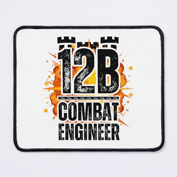 Item preview, 12B Combat Engineer Castle Top– Explosive Army MOS Design for Soldiers, Veterans & Military Supporters Black Distressed Font designed and sold by GFamilyC.