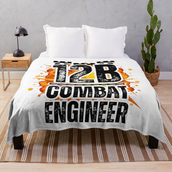 Item preview, 12B Combat Engineer Castle Top– Explosive Army MOS Design for Soldiers, Veterans & Military Supporters Black Distressed Font designed and sold by GFamilyC.