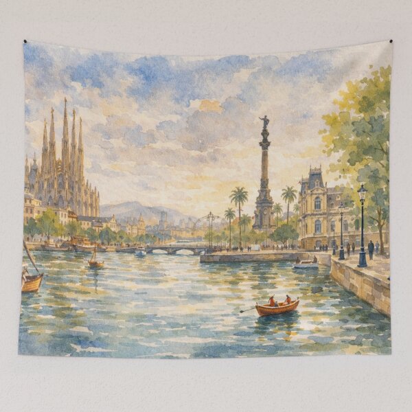 Item preview, Barcelona Watercolor  designed and sold by MatthewHeights.