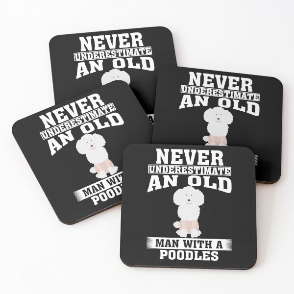 Item preview, Never Underestimate an Old Man with Poodles designed and sold by CosmoKitsch.