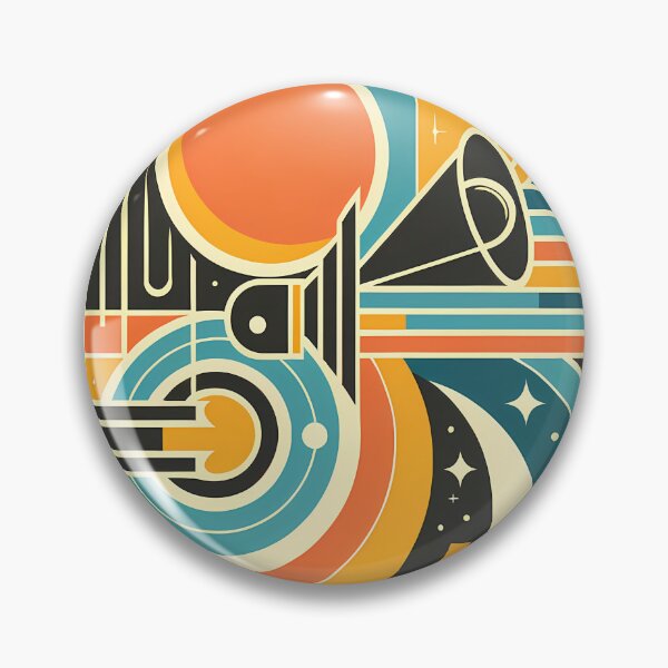 Item preview, Retro Megaphone Letterform Geometric Design designed and sold by InkSmithery.