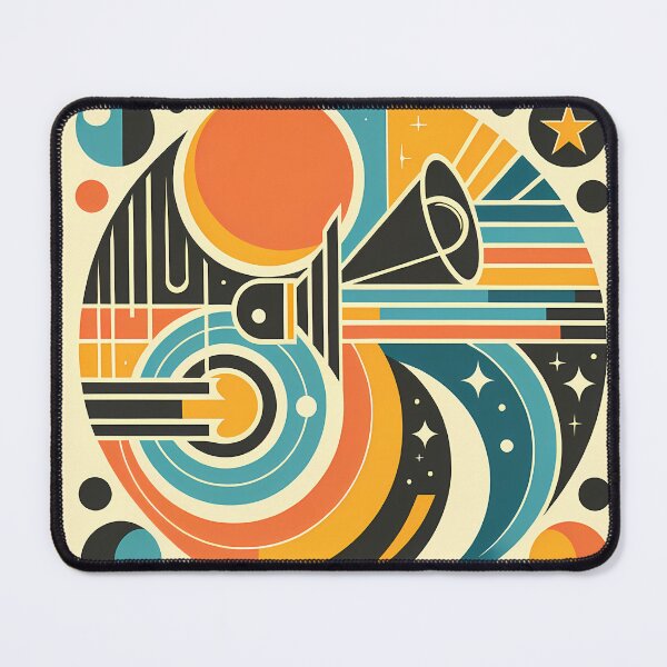 Item preview, Retro Megaphone Letterform Geometric Design designed and sold by InkSmithery.